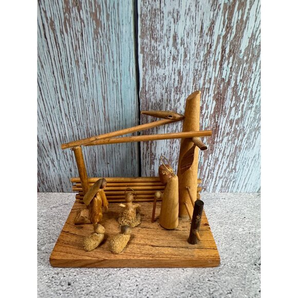 Vintage Wooden Nativity Scene Hand Made In Poland By S. Sitarski & J. Fedorowicz - Picture 2 of 10